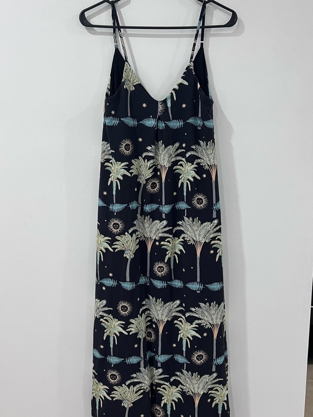Malai Anthropologie Celestial Palm Tree Maxi Dress Tropical Resort Boho